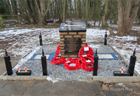 B17 memorial Moreton Hall CC. Picture by Rupert Nye, published on Facebook, 'Old Bury St Edmunds'.