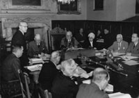 Council meetings were held in the Guildhall until November 1967. The administrative offices were in the Town Hall, which is today known as the Market Cross.