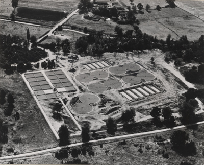 Sewage Works under construction, August 1961